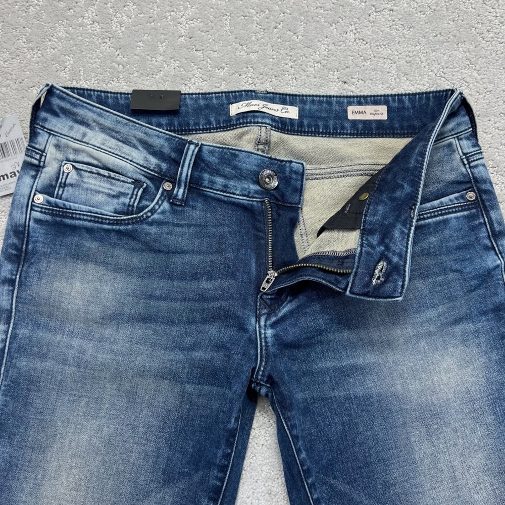 Mavi Jeans Womens 27 Blue Denim Medium Wash Emma Slim Boyfriend Streetwear NWT